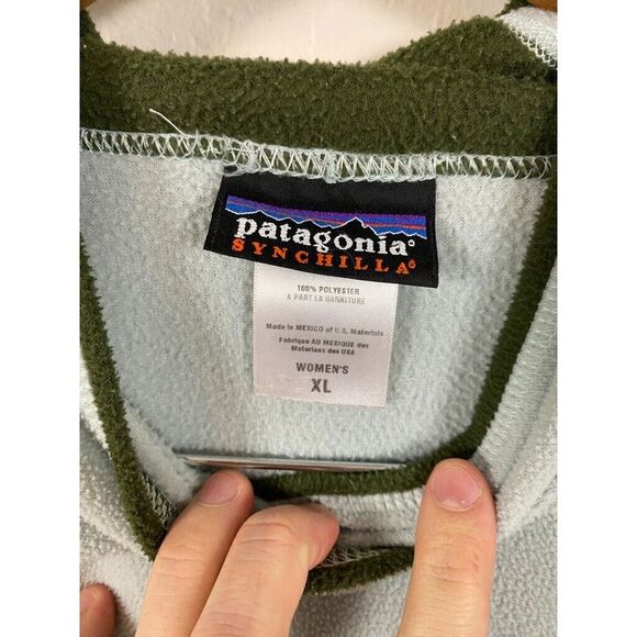 Patagonia Pullover Womens XL Hoodie Synchilla Fleece Long Sleeve Hiking Pocket - Picture 3 of 7